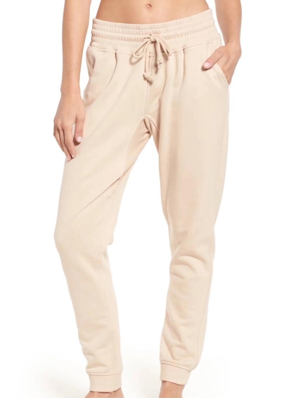 IVY PARK Oversize washed Jersey Jogger Sweatpants, Dusty Pink Extra Small, EUC